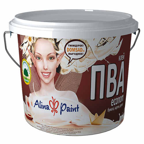 ПВА STANDART, 10 кг Клей ПВА Алина Стандарт 10 кг