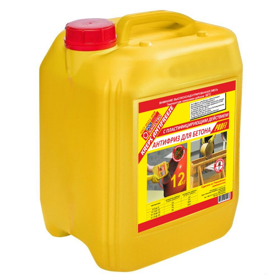 "KREPS" Антифриз для бетона      -50 С    (с пластифицирующим, противогрибковым, антикоррозийным действием)