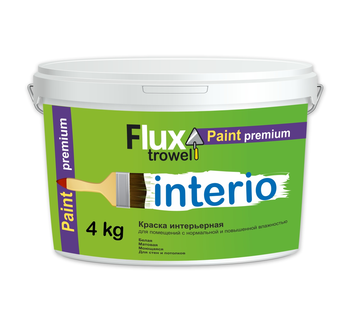 Flux "Interio" Краска интерьерная моющаяся 4кг