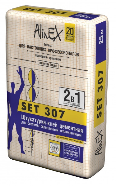 Клей для теплоизоляции «Alinex» SET 307 (25кг)