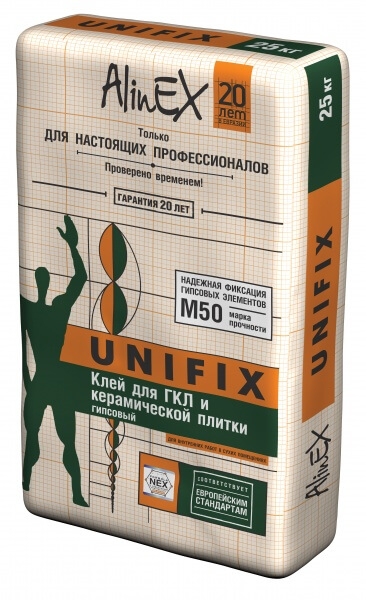 Клей для ГКЛ «Alinex» UNIFIX (25кг)